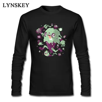

Funny Elf Cartoon Men's Long Jackie Chan Tops T Shirt Simple Style Faddish Youtube Printing Autumn Winter T-Shirts For Men
