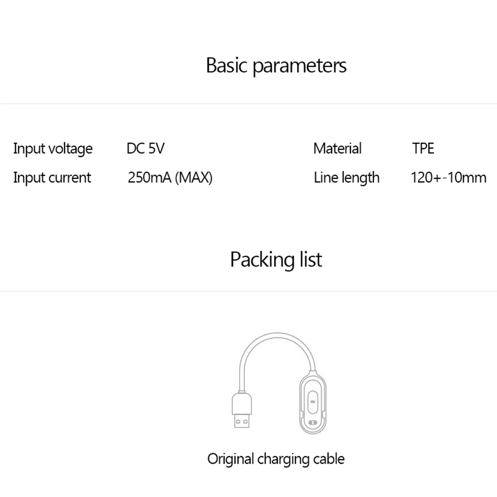 Зарядный usb-кабель Xiao mi для mi Band 4, Сменное специальное зарядное устройство для Xiao mi band 4 mi Band 4, умный Браслет