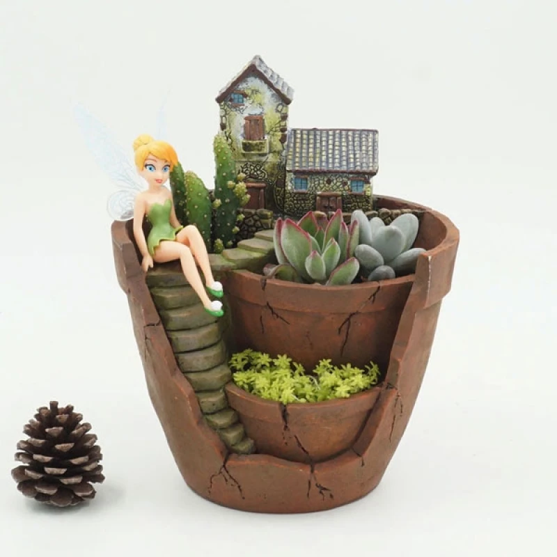 Tenozek Creative Resin Succulent Plants Micro Landscape Decoration Flowerpot Tenozek Creative Resin Succulent Plants Micro Landscape Decoration Flowerpot