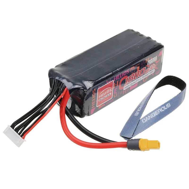 

High Quality Helios 22.2V 1800mAh 6S 55C XT60 Plug Lipo Battery For ALZRC Devil 380 420 480 Align 470 Helicopter
