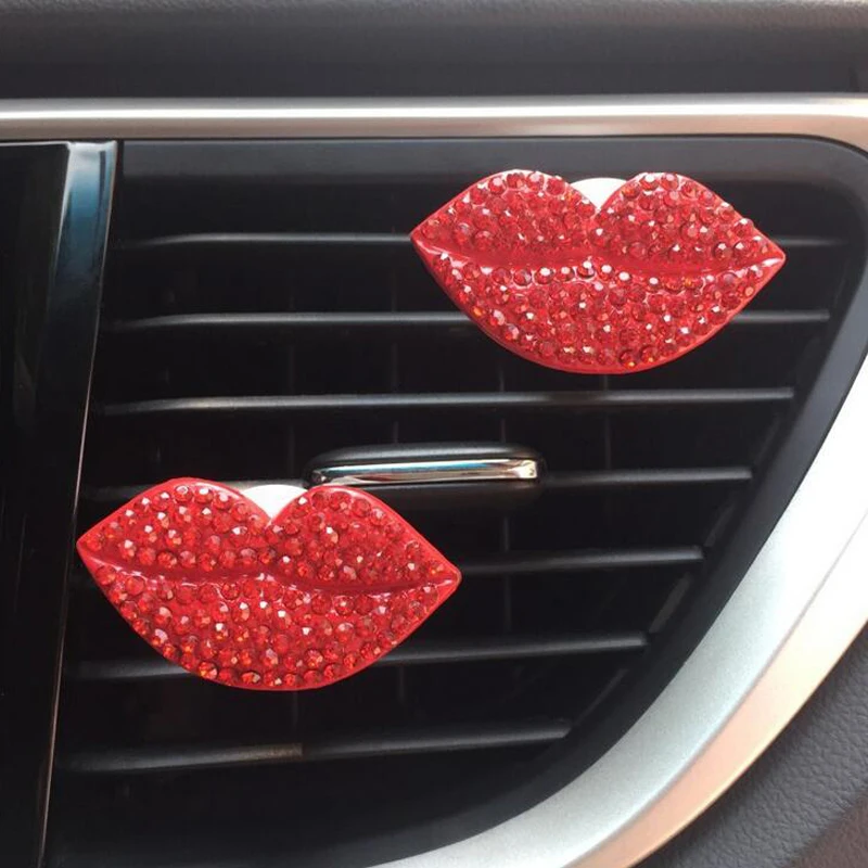 

Car Air Freshener Aromatherapy Fashion Loving Lips Air outlet Perfume Clip Auto Accessories Fragrance Diffuser Car Perfume