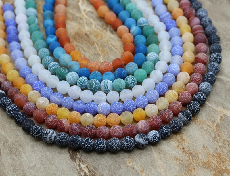 

wholesale Jewelry Making Natural Stone Stone beads 4 6 8 10 12 14mm pick size 15"/lot Dream Fire Dragon Veins Stone Bead