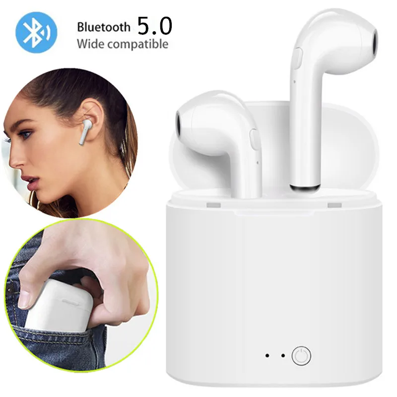 

Update CQ7S TWS 5.0 Wireless Bluetooth Earphone Stereo Earbud Headset With Charging Box Bluetooth tablet Smart phone earphone