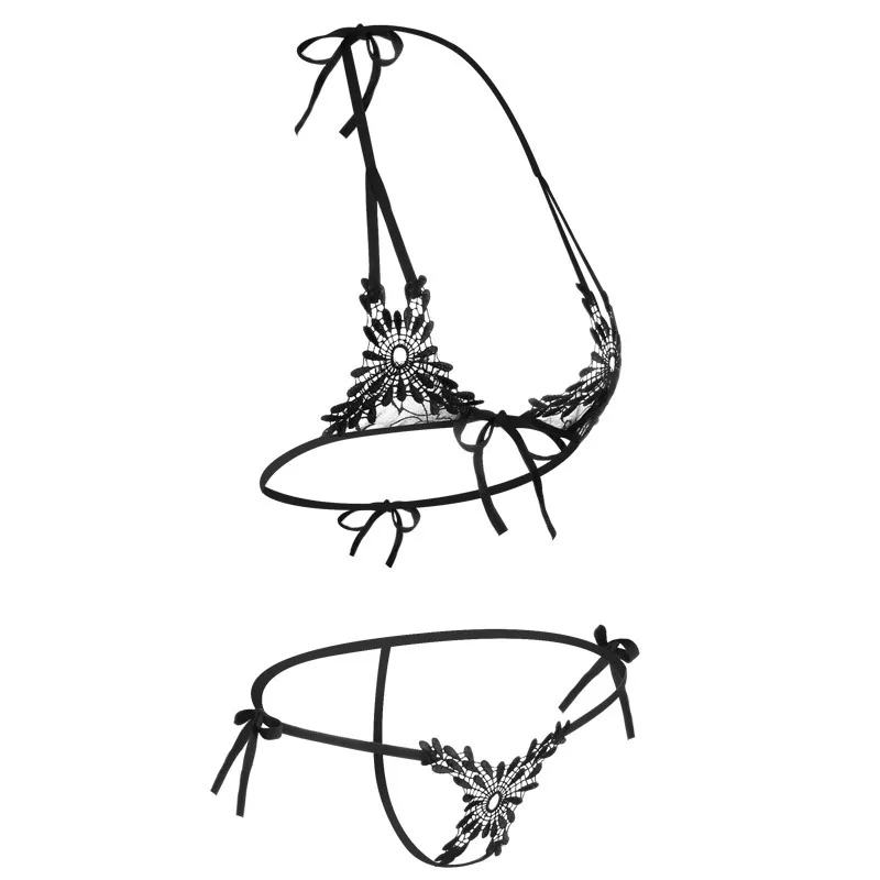 Женское нижнее белье, сексуальные наборы, открытый сексуальный бюстгальтер и трусики, набор, вышивка, Эротический бюстгальтер, женское сексуальное нижнее белье, комплект нижнего белья с вырезами