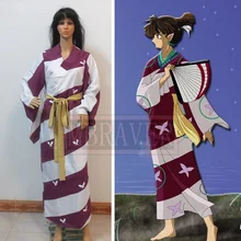 Envío gratis Anime InuYasha Kagura Kimono Cosplay