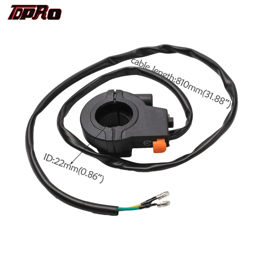 

TDPRO Motorcycle Button Throttle Cable Engine Stop Kill Switch For 80cc 70cc 66cc 50cc ATV Scooter Motorized Bicycle Dirt Bike