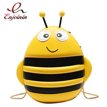 

Fun Cute Fashion Bee Design Casual Ladies Shoulder Bag Tote Crossbody Mini Bag Female Purse Handbag Pu Leather Pouch Flap Bolsa