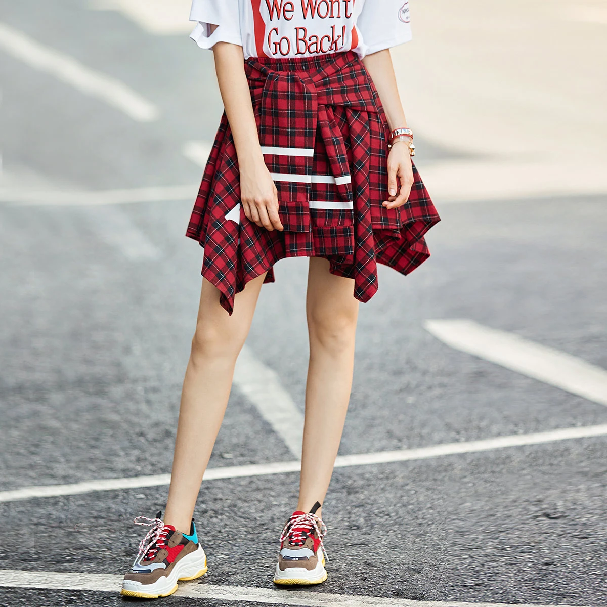 mini skirt long plaid skirt 2018