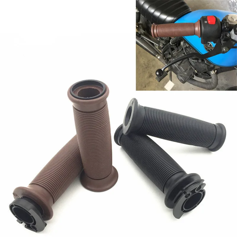 Для CG125 резиновая рукоятки для мотоцикла универсальные аксессуары для мотоциклов Ретро скутер рукоятка управления дроссельной заслонкой на руле ручка 22 мм
