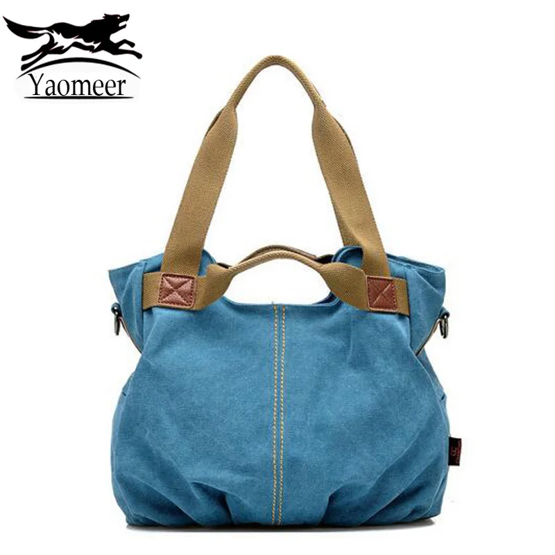 New Famous Brand Canvas Bag Vintage Italian Designer Handbags High Quality Women Shoulder Bags ...