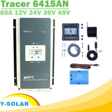 EPever MPPT 60A 12 В 24 в 36 в 48 в Солнечный контроллер заряда Подсветка ЖК-дисплей Макс. 150 в PV вход общее отрицательное заземление 6415AN