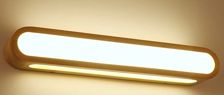 Креативный деревянный настенный светильник в скандинавском стиле для спальни, 12 Вт, AC110-240V, фойе, для учебы, фоновая лампа для ванной комнаты, светодиодный светильник с зеркалом