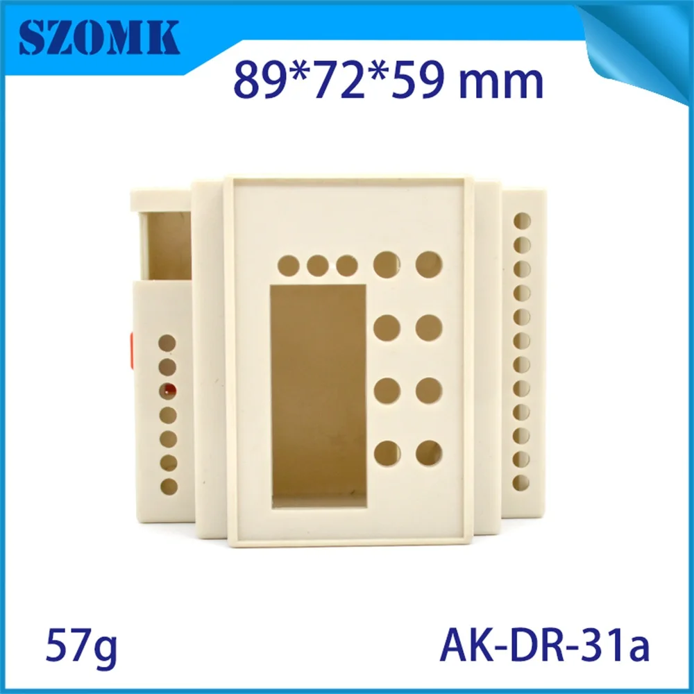 

1 piece free shipping plastic case din rail enclosures for electronics abs housing din box cutting 89X72X59 MM plastic din rail