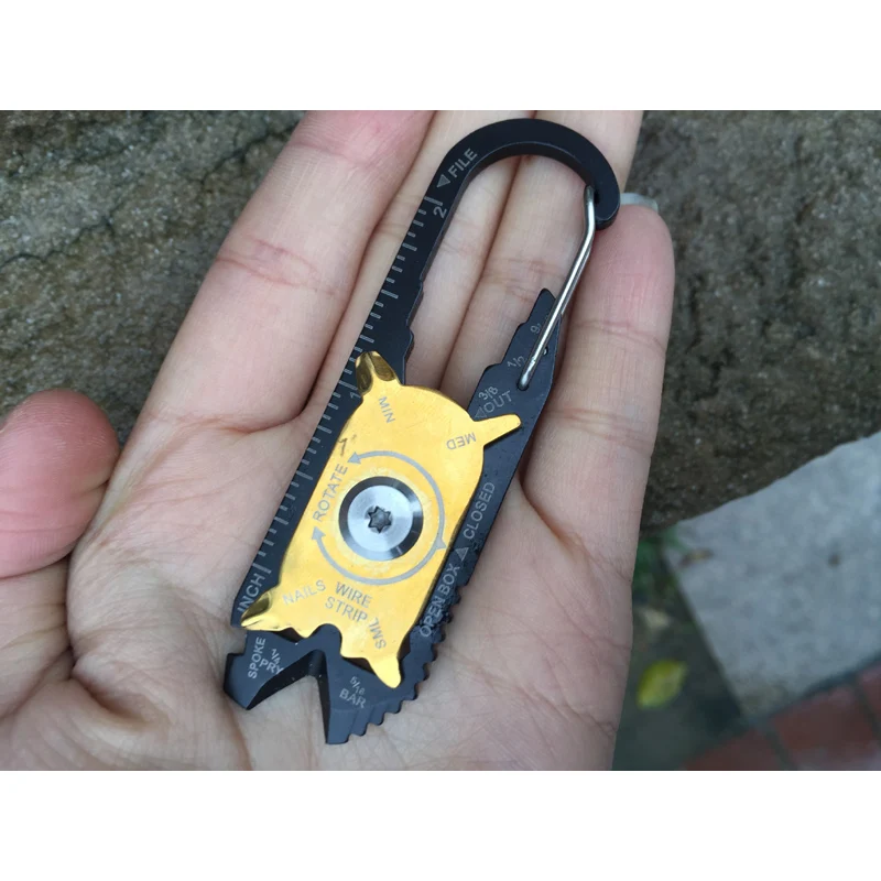 

Gadget Portable EDC Portable Mini Utility FIXR 20 in 1 Pocket Multi Tool Keychain Outdoor Camping Key Ring