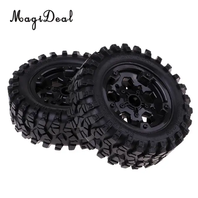 Best Offers 2x Black Rubber Tire Tyres 106mm HG-CL02 Model for P402 P601 RC Crawler Accs