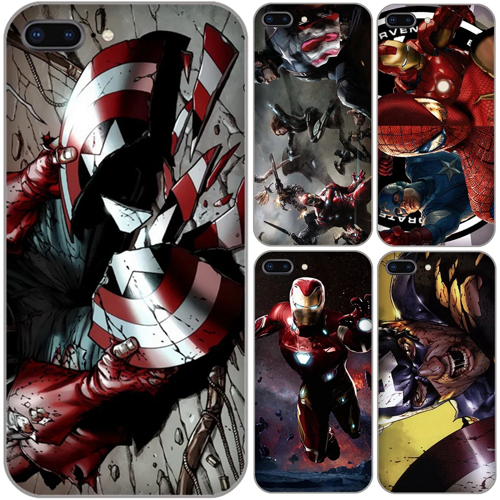 

Phone Shell Superhero Captain America Iron Men Phone Case for iphone 8 7 6s Plus 4 5 5S 5C X XR XS MAX