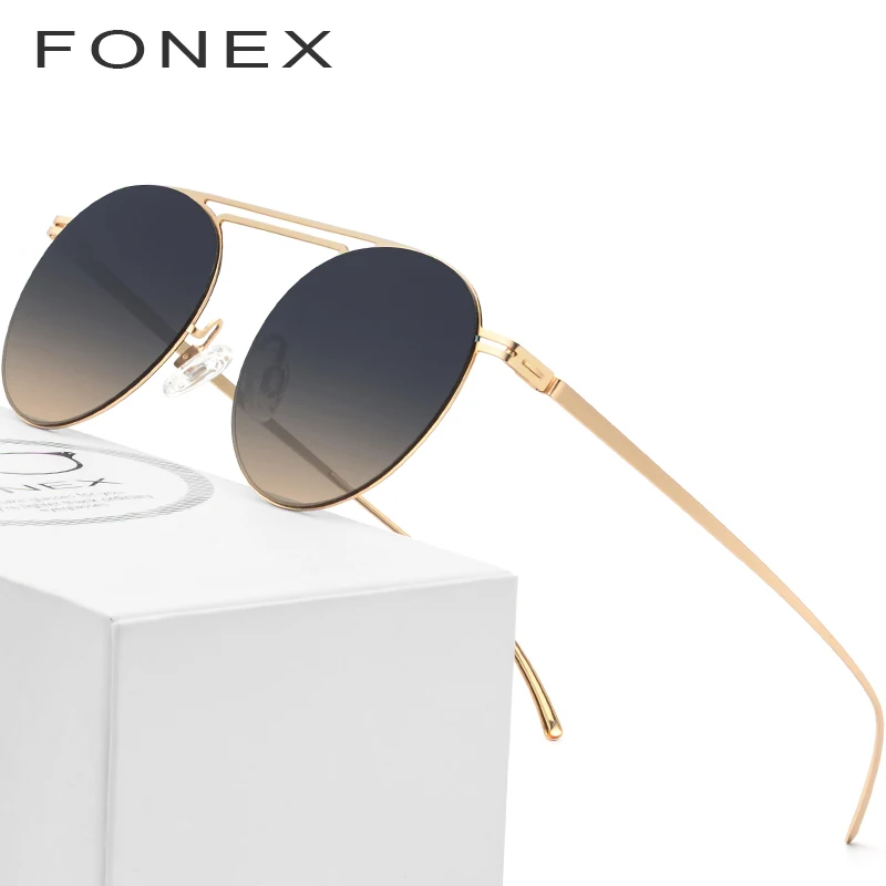 

Nylon Polarized Sunglasses Men 2018 Famous Brand Designer Ultra Light Screwless Eyewear Retro Round Mirror Sun Glasses for Women
