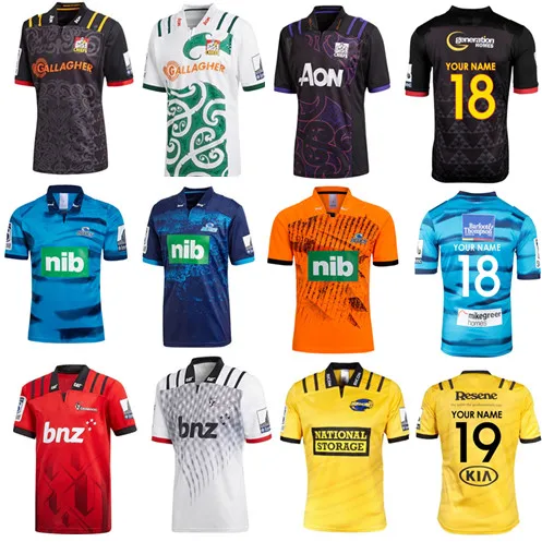 

2019 New Zealand Super rugby Jerseys Chiefs Rugby Highlanders Super Rugby Blues Away hurricanes training jersey size S-3XL