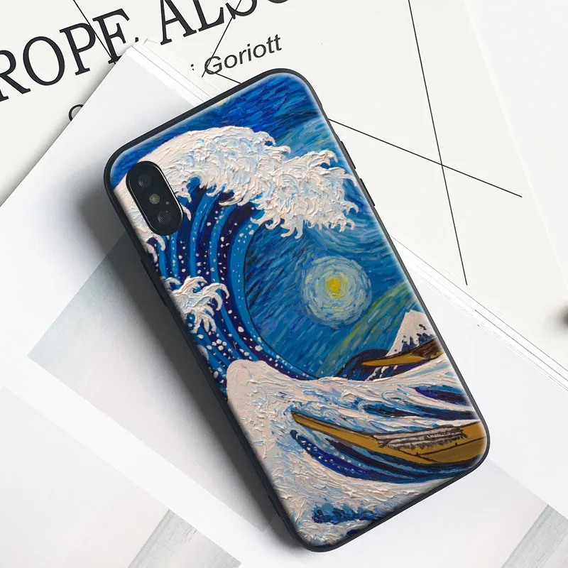 

Ukiyo-e The Great Wave off Kanagawa Soft Silicone Phone Case Cover Shell For Apple iPhone 6 6s 6Plus 6sPlus 7 8 7Plus 8Plus X