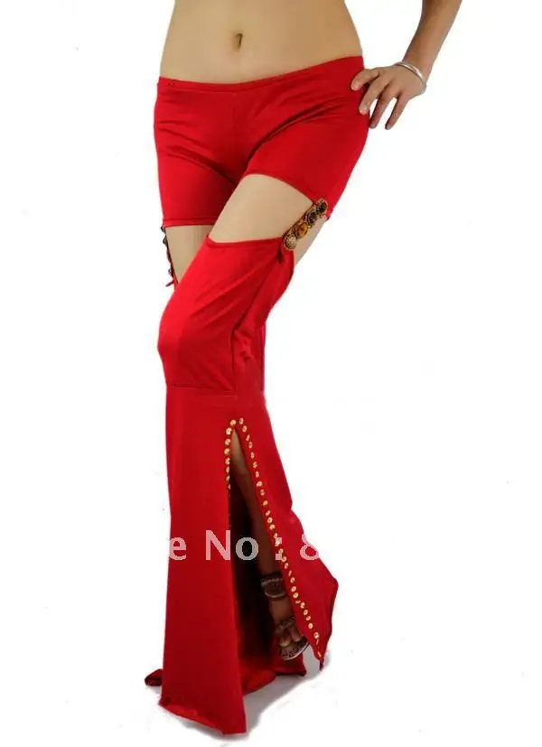 Хит, сексуальный костюм для танца живота женские широкие летние брюки 2 цвета черный или красный
