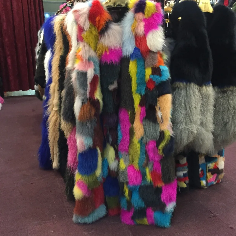 

SQXR FUR Real Fox Fur Vest Women New Fashion Genuine Fox Fur Coat Gilet Long Jacket Winter