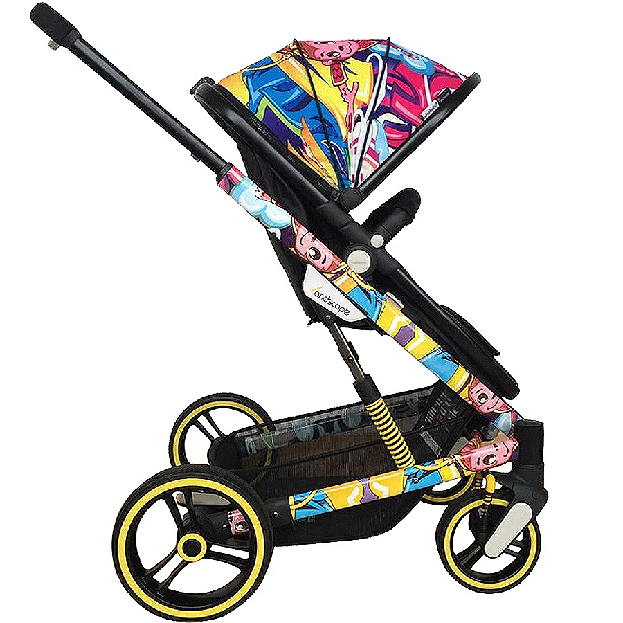 

High Landscape Baby Stroller Lightweight Baby Carriage Pram Can Sit Recline Foldle Four Wheel Shock Absorber Fast Delivery