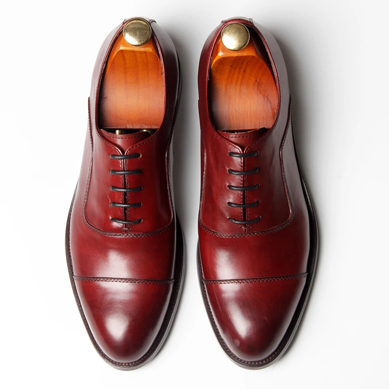 Três Sapatos De brown Dos Vestido Terno Homens Oxford red Britânico Marrom Couro Black Conjunta Apontou Sapatas Casamento Retro q4wXvAxv