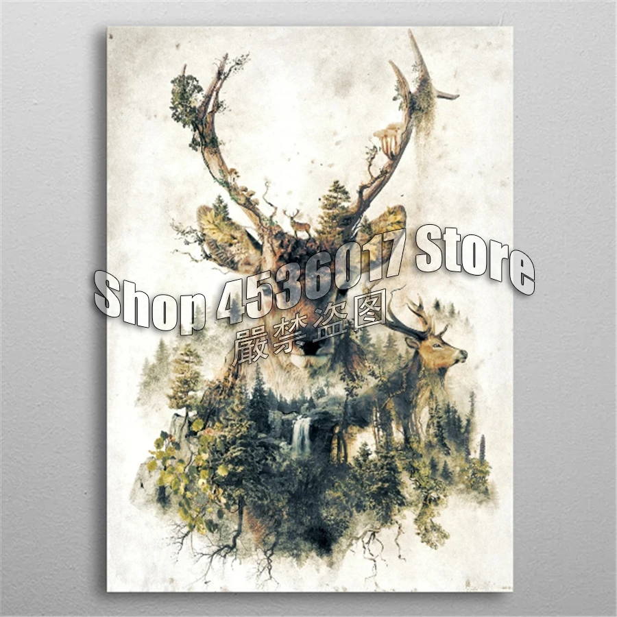 

Surrealism Deer 5d Diy Diamond Painting Cross Stitch Animals Embroidery Full Square Diamond Mosaic Gifts Handmade Craft Picture