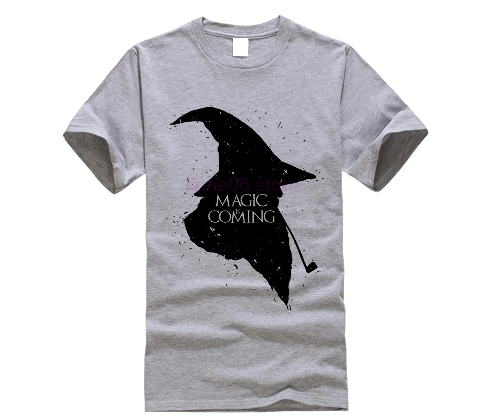 

Men's lord of the rings t shirt Fashion Casual Men's Short Sleeve T shirt Magic is Coming Funny Hipster T shirt Tees