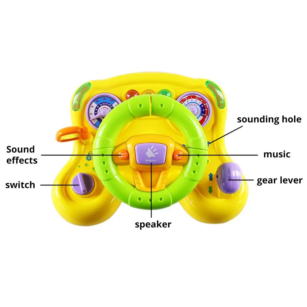 Детская раннее образование звук и свет деформации с вибрацией руль игрушка