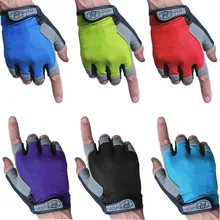 Unisex Men Women Weight Lifting Gloves Sports Gym Body Building Training Fitness Exercise Workout Wrist Wrap Half Finger Mittens