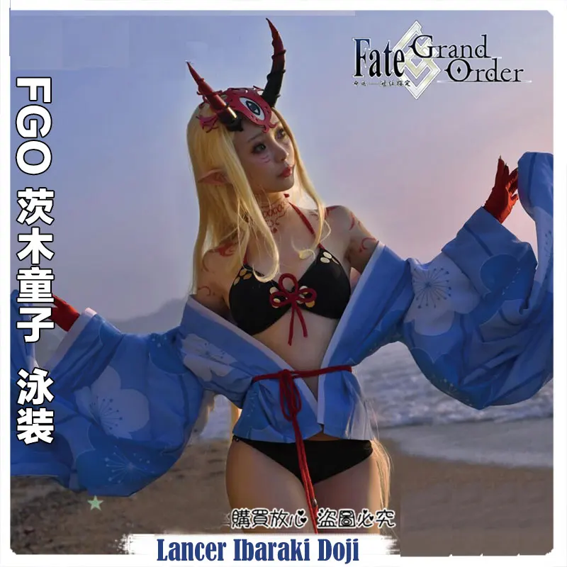 Аниме Fate/Grand Order Lancer Ibaraki Doji косплей костюм купальник Карнавал Хэллоуин для женщин