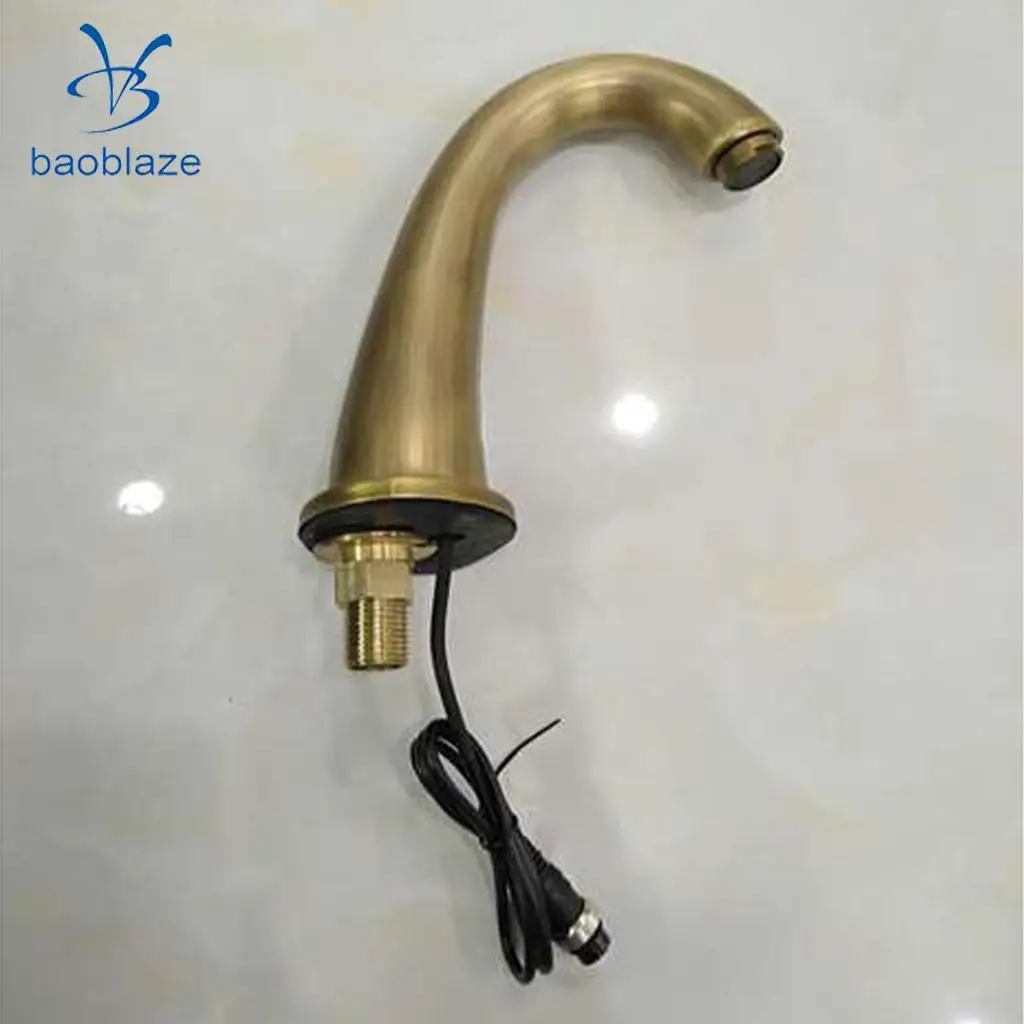 Vintage Brass Auto Faucet Infrared Sensor Water Tap Handsfree Faucet for Bathroom Kitchen Basin Sin Tub