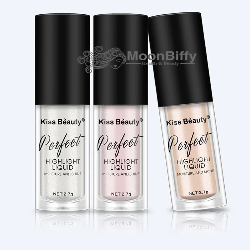 

1pc WholeSale Dropshipping MOONBIFFY Highlighter Contour Cosmetics Long Lasting Face Brighten Shimmer Glow Liquid Highlighters