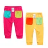 Mother Nest хлопок Штанишки для малышей карт& Ins стилей; леггинсы для девочек; брюки PP детские Костюмы детская одежда - Цвет: 252414