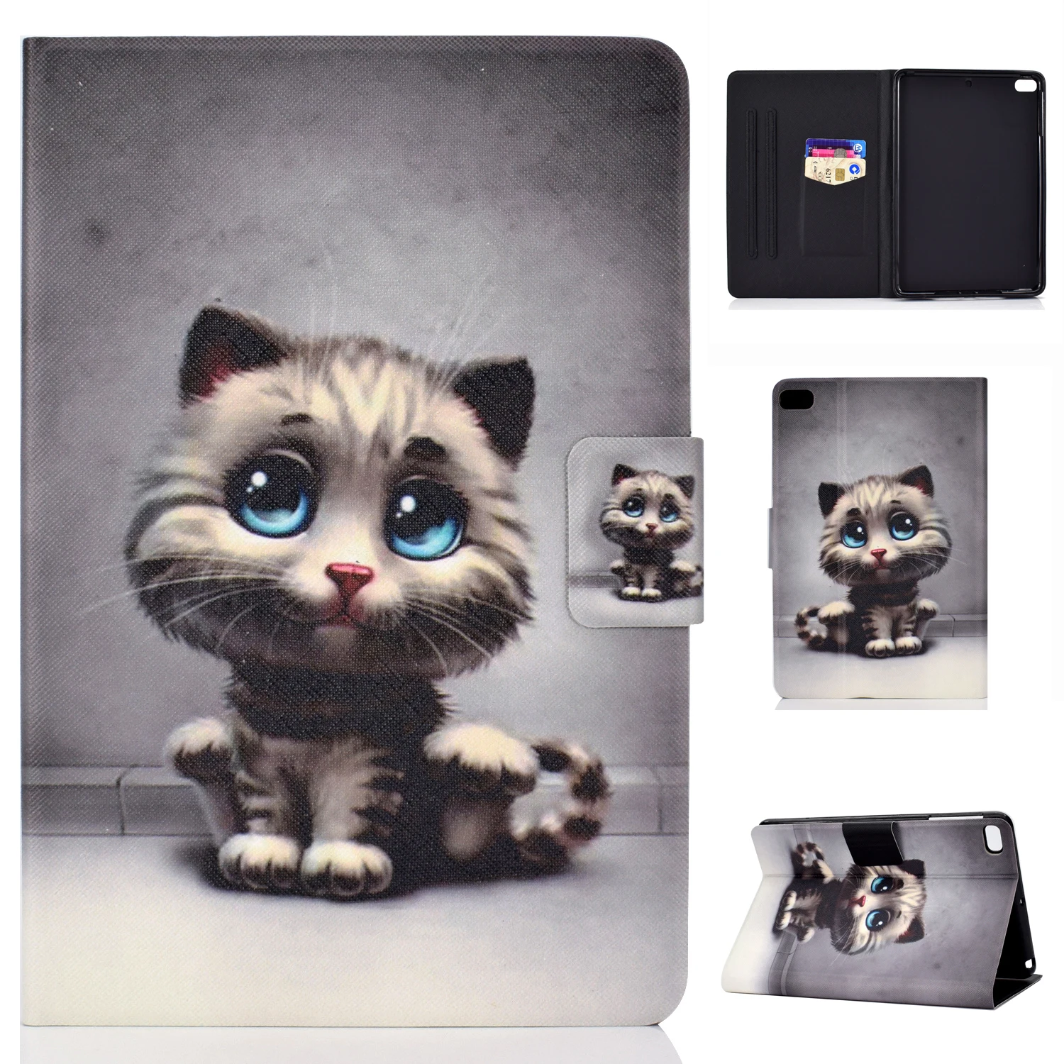 

For iPad Mini 5 Case 2019 PU Leather Card Pocket Stand Protective Cover for Apple iPad Mini 1/2/3/4/5 Magnetic Folding Case