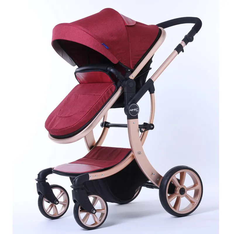 

Fashion,High Quality,Super Suspension,Aluminum Alloy,High Landscape Stroller,Two-way Pushchair, Folding Pram,Can Sit or Lie down