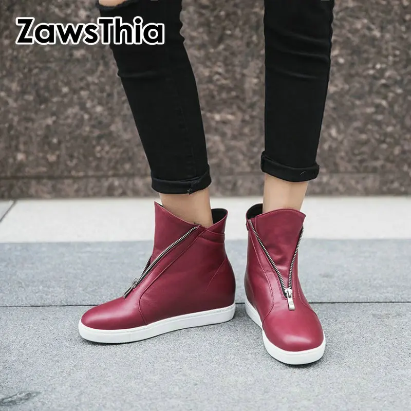 ZawsThia/2019 г. Зимние теплые плюшевые модные женские повседневные кроссовки на