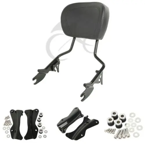4 Point Docking Kit Backrest Sissy Bar + Pad For Harley Touring FLHR