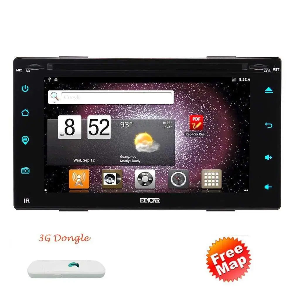 

3G Android 6.0 Car DVD Player 2Din GPS Navigation 2DIN Car Stereo In Dash Bluetooth headunit Vehicle Radio Receiver WiFi SWC+3G