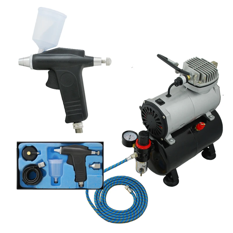 High Quality Economy Airbrushing ABK 115 T Air Compressor Kit Body Paint Temporary Tattoos