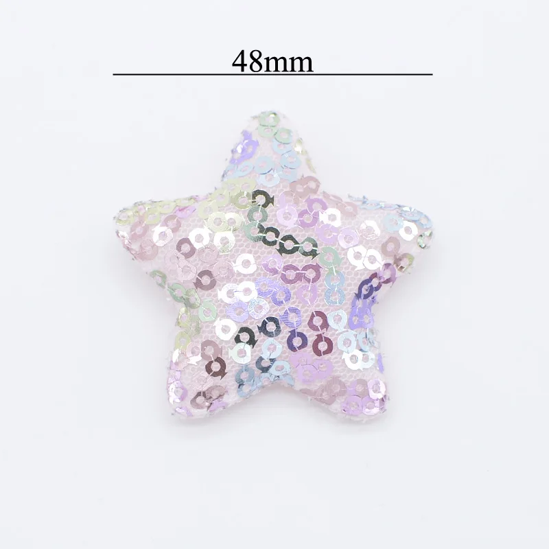 6Pcs 48mm Glitter Sequins Butterfly Appliques Padded for DIY Headwear Clips Accessories Toy Patches Scrapbooking Sticker H35