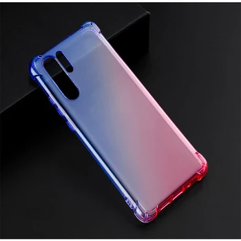 

100pcs Gradient Soft TPU Case For Huawei Honor 20 10i V30 Pro V20 9X 8X 8C Play 3 Transparent Air Cushion Shockproof Back Cover