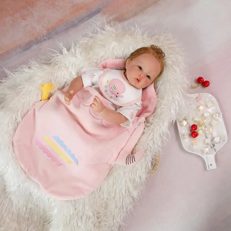 

Simulation Baby Handmade Silicone Doll Child Play House Artificial Hairstyle Girl Boy Baby Educational Toy Cute Doll