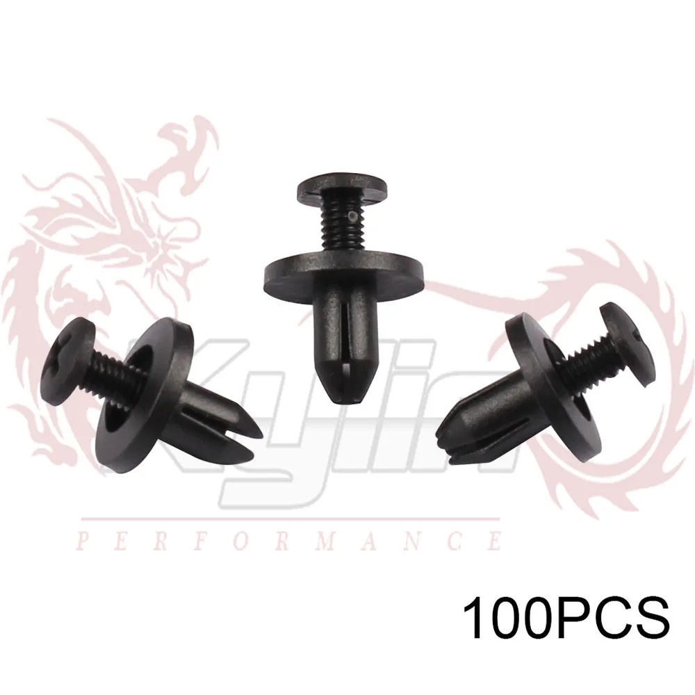 100pcs 6mm plastic rivets