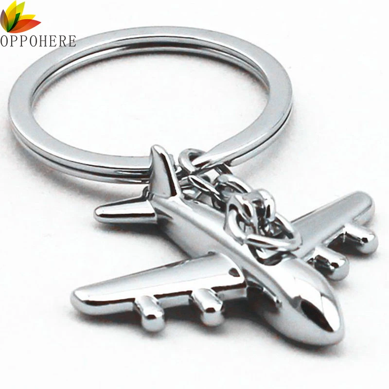 

OPPOHERE Popular 1 Pcs Keyring Mini Air Plane Metal Alloy Keychains Creative Gift Keyfob For Men Women Best Gift Dropshipping