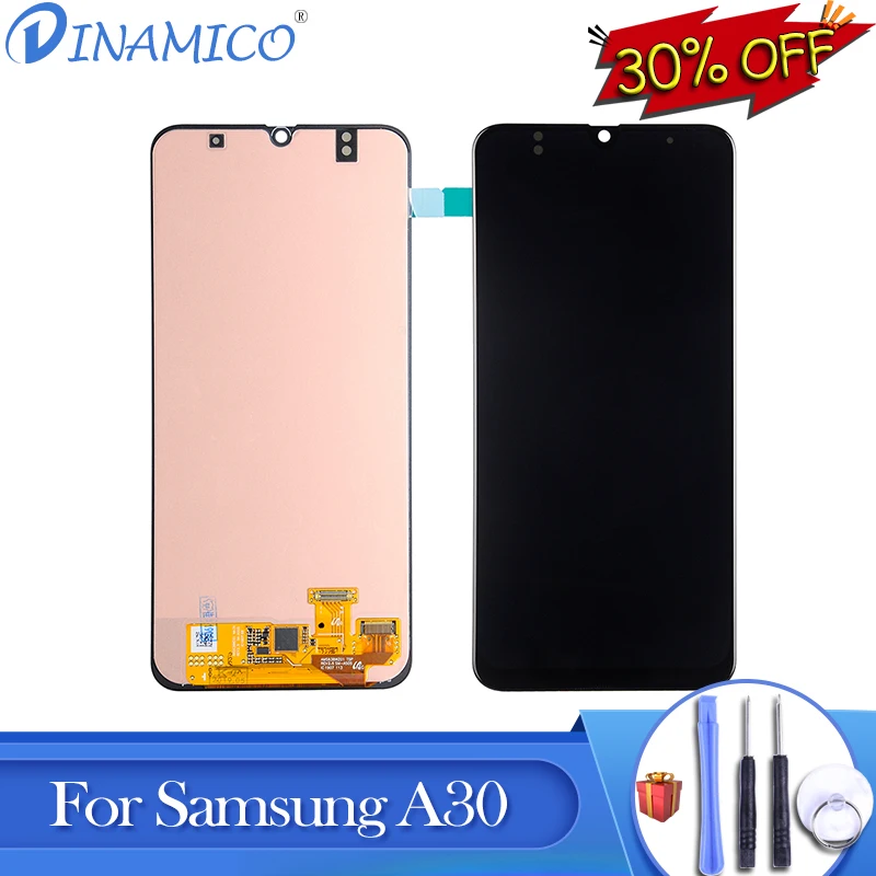 

Dinamico Original 6.4Inch For Samsung Galaxy A30 Lcd Touch Screen Digitizer Assembly A305 Lcd SM-A305F A305 Display With Tools