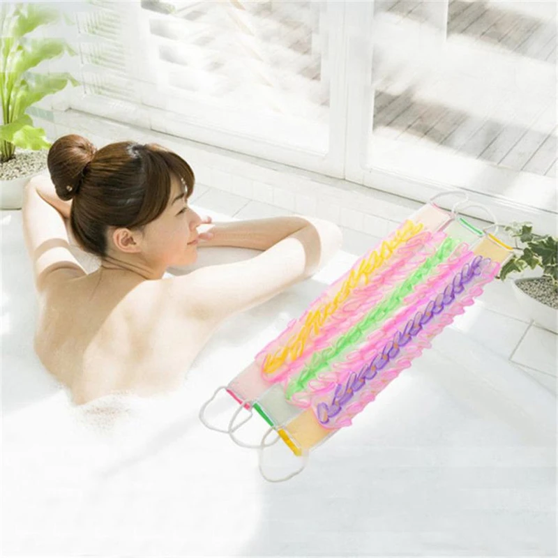 2018new fashion 1PCS Strip Shower Towel Dual-Use Thickened Bath Flower Rubbing Back Bath Ball Hot good quality C0208            10