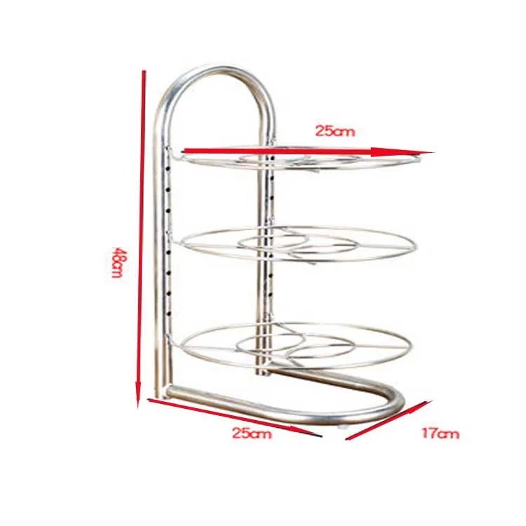 Стойки 304 нержавеющая сталь сиденье Тип многоцелевой кухня подставка для кастрюльных крышек наковальня горшок для хранения стойки в