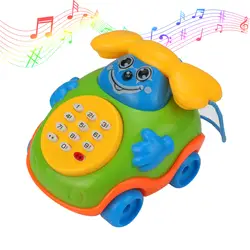 Новые детские Электрический телефон мультфильм модель подарки раннего образования развивающие музыкальные звук Обучающие игрушки-17 NSV775